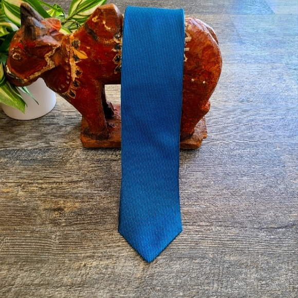 Murano Silk Tie in Cerulean Blue - Picture 1 of 5